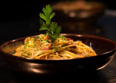 Spaghetti carbonara de l' étang.